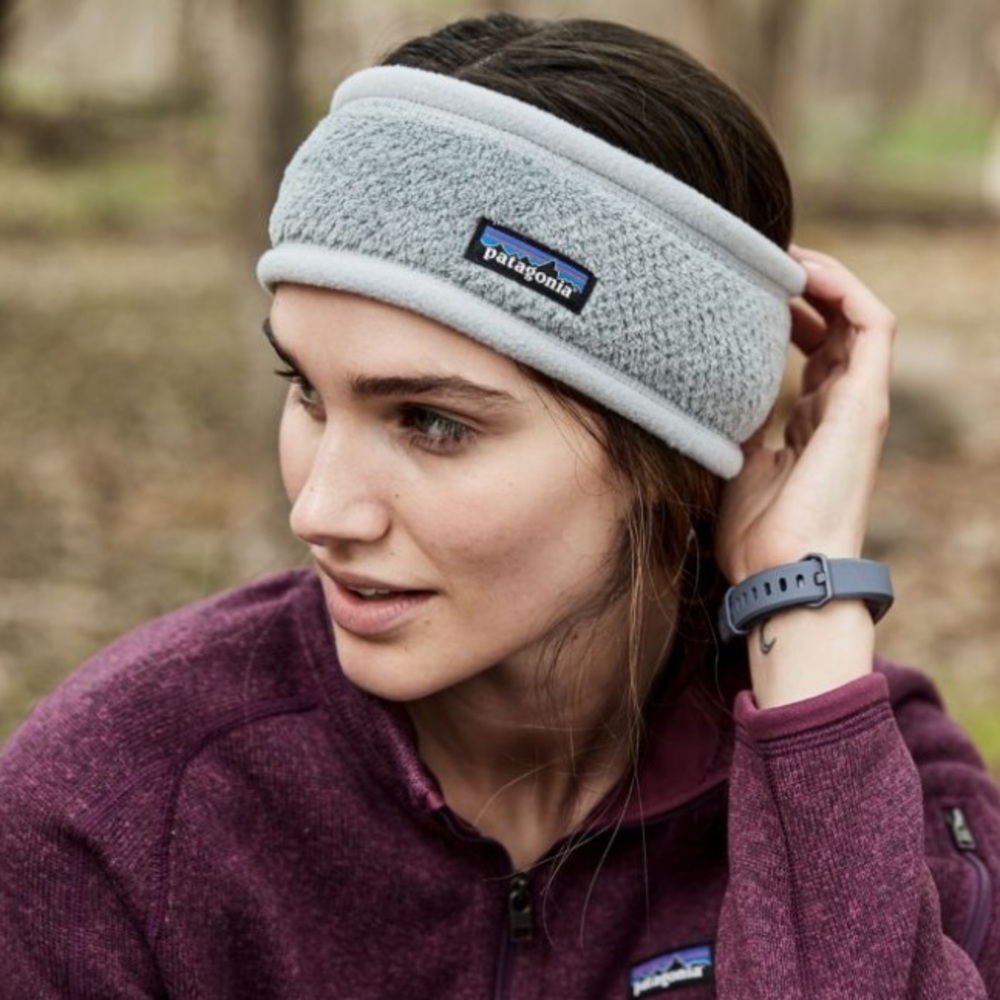 NWT Patagonia Fleece Headband (white)
